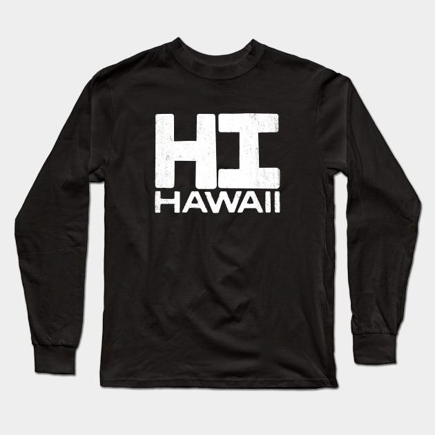 HI Hawaii State Vintage Typography Long Sleeve T-Shirt by Commykaze